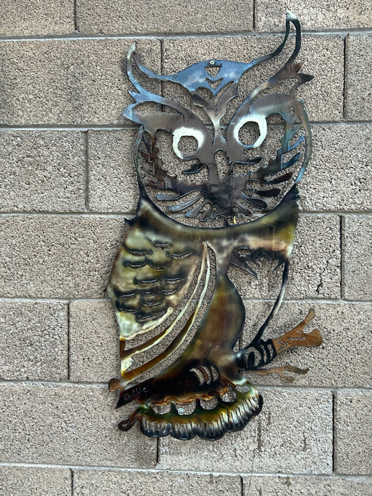 Owl in the Night Metal Wall Art