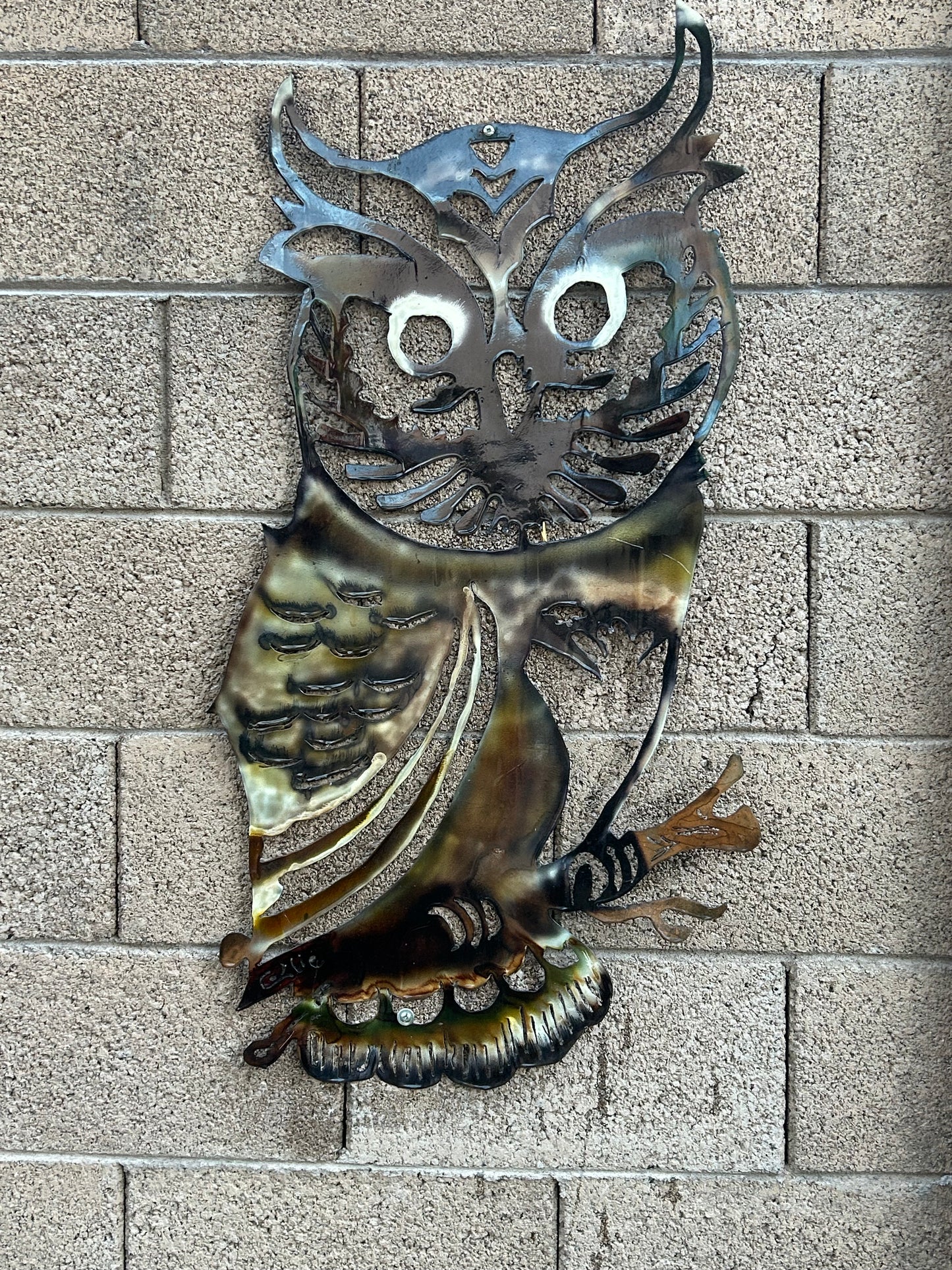 Owl in the Night Metal Wall Art